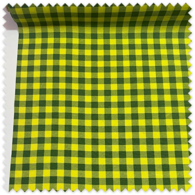 Tejido resinado resistente color lima y verde para manualidades
Loneta plastificada cuadros bicolor para mesas y decoración
