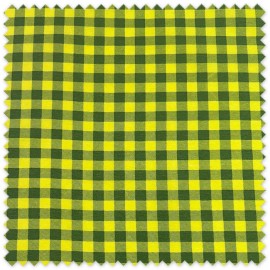 Loneta Resinada Cuadros Bicolor Lima y Verde | Tela Impermeable para Manteles y Decoración
