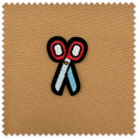 parche tijeras costura
parche textil tela planchar coser