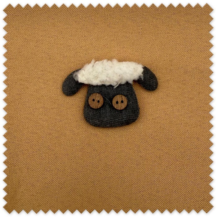 Aplique decorativo oveja gris oscuro para coser o pegar