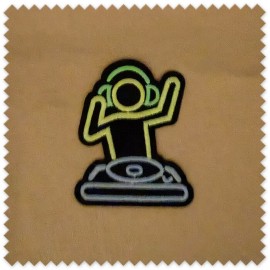 Parche DJ Brilla en la Oscuridad | Aplique para Coser o Pegar en Ropa