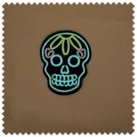 Parche Calavera Catrina Brilla en la Oscuridad | Aplique para Coser o Pegar