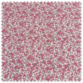 Tela piqué flores fucsia para moda infantil