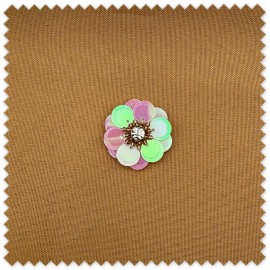 Parche flor tornasol con piedra brillante
Aplique flor decorativa con brillo para coser