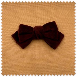 Lazo de tela granate grande para el pelo elegante