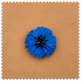 Flor Rafia Azulón con Pedrería