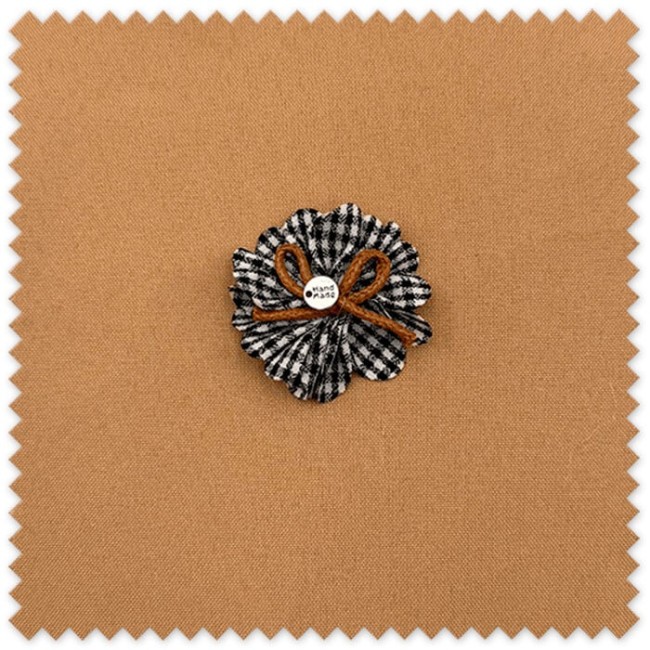 Flor de Tela Vichy Negro el complemento perfecto