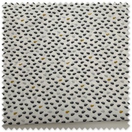 Retal algodón para patchwork y decoración
Tela algodón estampado moderno antracita y dorado