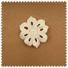 Aplicación flor crochet crudo decorativa
Flor tejida ganchillo para ropa infantil