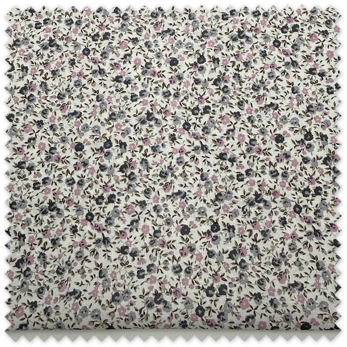 Retal popelín flores mini moradas y grises
Tela floral pequeña morada algodón