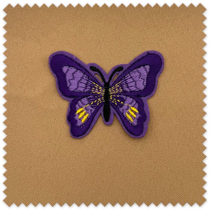 Parche mariposa morada para coser o pegar
Aplique decorativo mariposa color morado