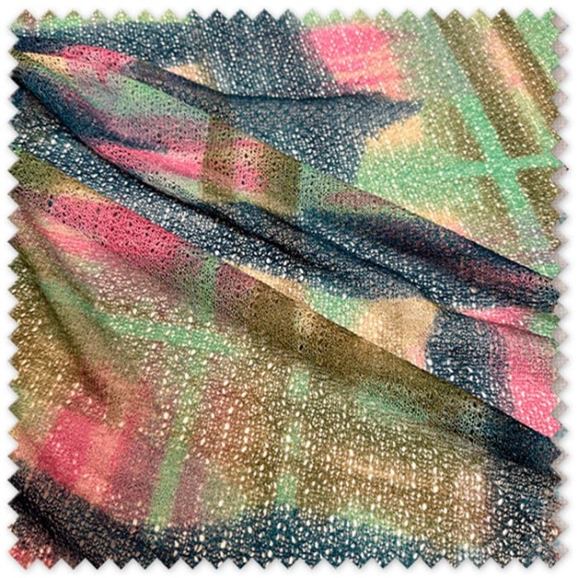 Tejido de punto calado multicolor para mujer