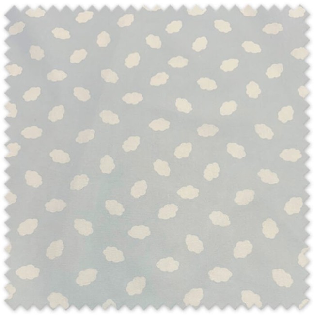 Tejido infantil estampado de nubes azules
Tela de punto suave para peleles y pijamas de bebé