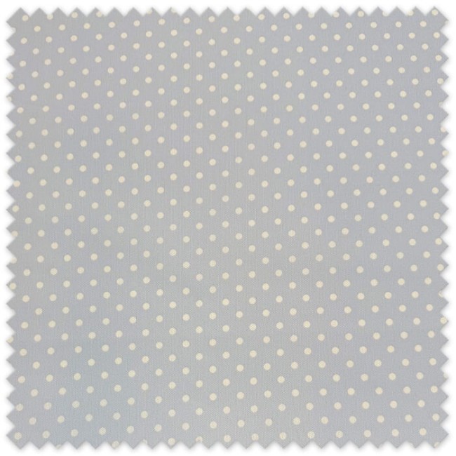 Tela para vestidos infantiles y canastillas
Piqué azul estampado de lunares blancos