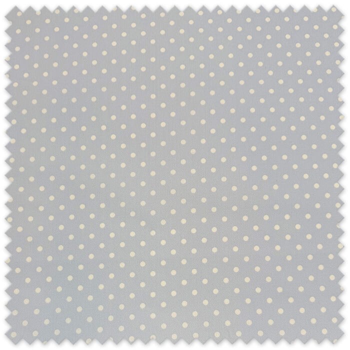 Tela para vestidos infantiles y canastillas
Piqué azul estampado de lunares blancos