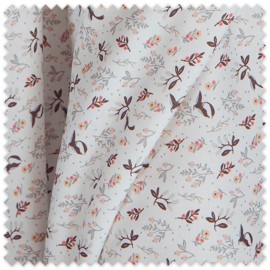 Tejido viella de algodón natural
Tela estampada flores para costura