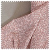 Tela Voile Algodón 100% Orgánico Flores y Pájaros Rosa Empolvado | Tela para Vestidos y Bebé