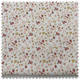 Tela flores hojas camel
Algodón floral para costura