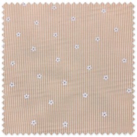 Tela rayas beige flores
Tela algodón estampada margaritas