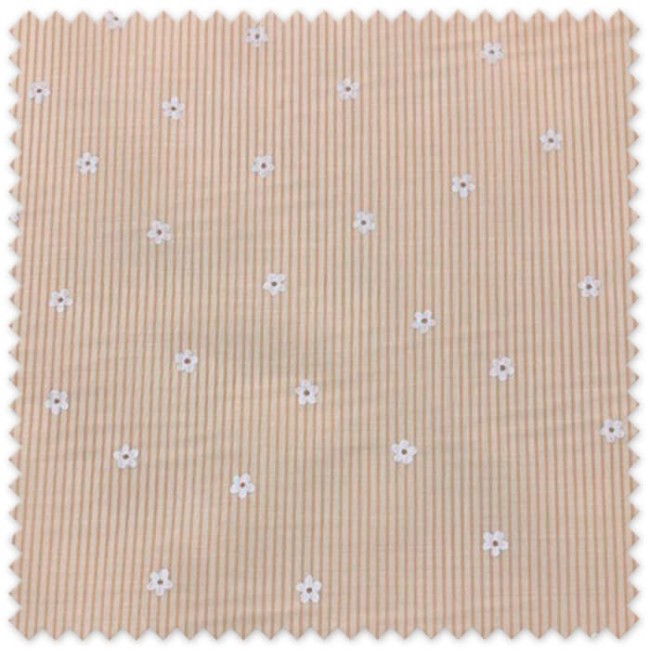 Tela rayas beige flores
Tela algodón estampada margaritas