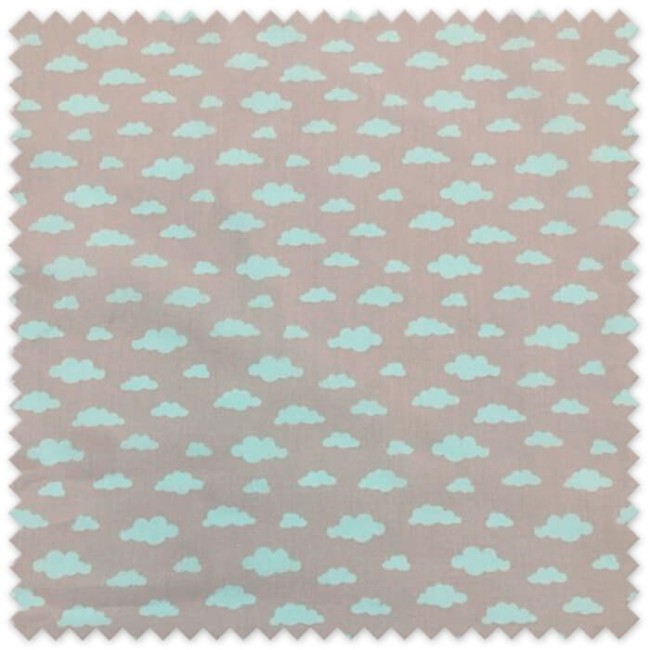 Comprar telas de Popelín Estampado Nubes Fondo Rosa Bebé