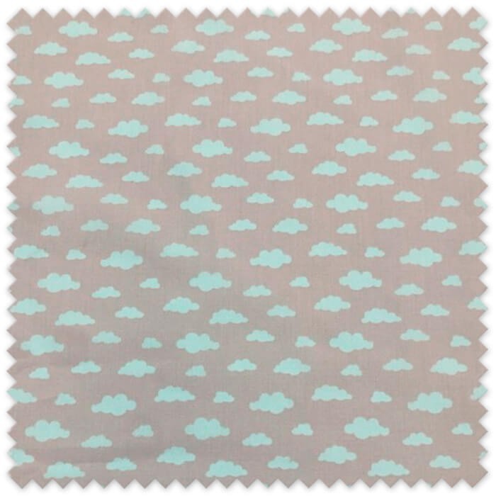 Comprar telas de Popelín Estampado Nubes Fondo Rosa Bebé
