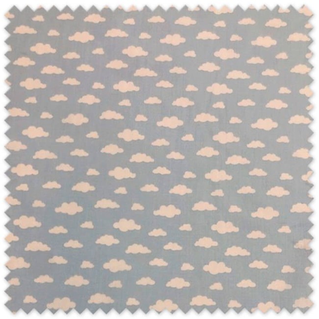 Comprar telas de Popelín Estampado Nubes Fondo Azul Bebé al mejor precio