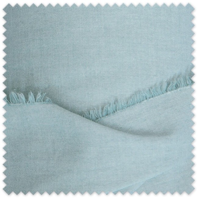 Tela Lino Chambray Agua Marina por Metros | Tejido Natural para Moda y Decoración