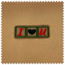 Parche Militar I Love You para decorar prendas, bolsos y mochilas