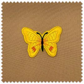 Parche Mariposa Amarilla bordado para decorar ropa, mochilas y complementos