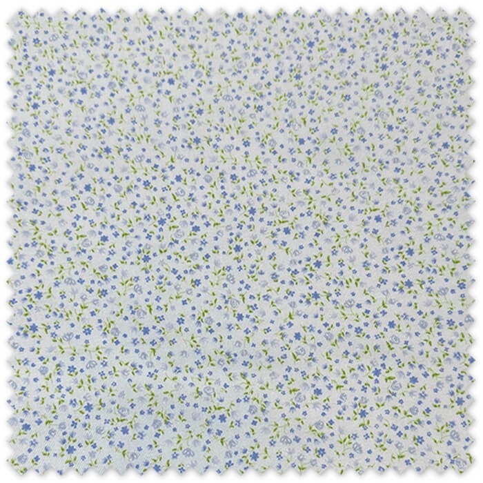 Tela Viella Mini Flores Violetas estampada en oferta por metros