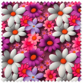 tela strech flamenca margaritas colores