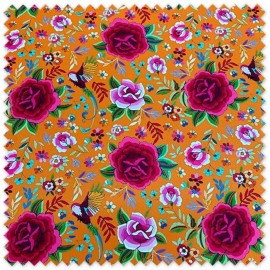 comprar tela strech flamenca mandarina