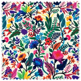 comprar tela flamenca flores beige