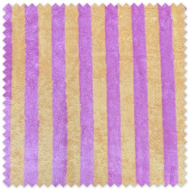 Tela Rizo Bambú Rayas Bicolor Rosa y Melocotón por metros, tejido suave y absorbente para toallas, albornoces.