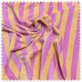 Tela Rizo Bambú Rayas Bicolor Rosa y Melocotón | Comprar por Metros