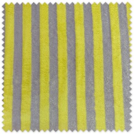 Tela Rizo Bambú Rayas Bicolor Amarillo y Malva por metros, tejido suave y absorbente para toallas, albornoces, artículos de bebé