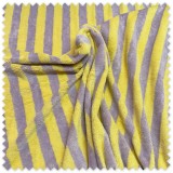 Tela Rizo Bambú Rayas Bicolor Amarillo y Malva | Comprar por Metros
