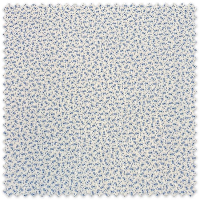 Tela Piqué Margaritas Mini Azules por metros con estampado floral, ideal para vestidos infantiles, ropa de bebé, canastillas