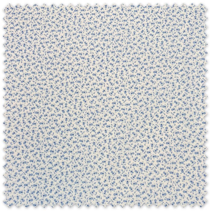 Tela Piqué Margaritas Mini Azules por metros con estampado floral, ideal para vestidos infantiles, ropa de bebé, canastillas