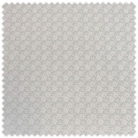 Tela Piqué Flores Gris Bebé por metros con estampado floral y diseño de ondas, ideal para vestidos infantiles, ropa de bebé