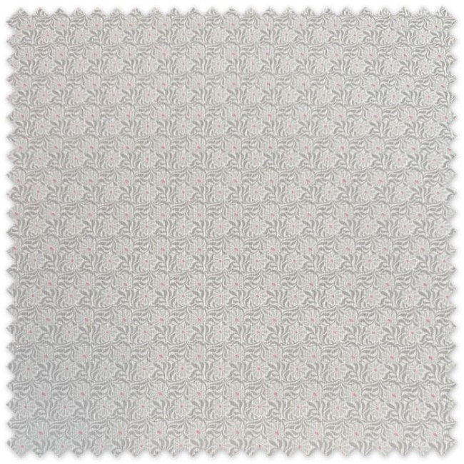 Tela Piqué Flores Gris Bebé por metros con estampado floral y diseño de ondas, ideal para vestidos infantiles, ropa de bebé