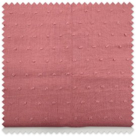 Retal 0,55 metros Algodón 100% Plumeti Rosa Empolvado, tela ligera con relieve plumeti ideal para ropa de bebé, vestidos