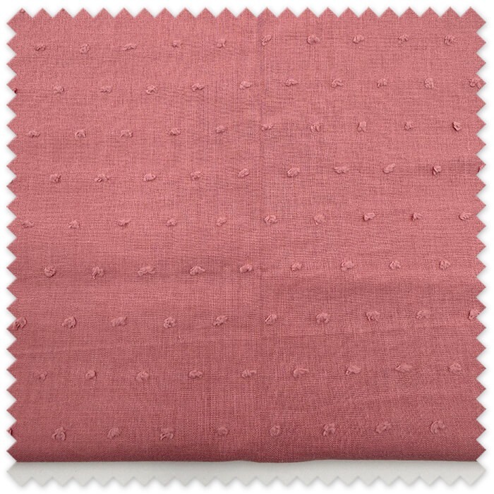 Retal 0,55 metros Algodón 100% Plumeti Rosa Empolvado, tela ligera con relieve plumeti ideal para ropa de bebé, vestidos