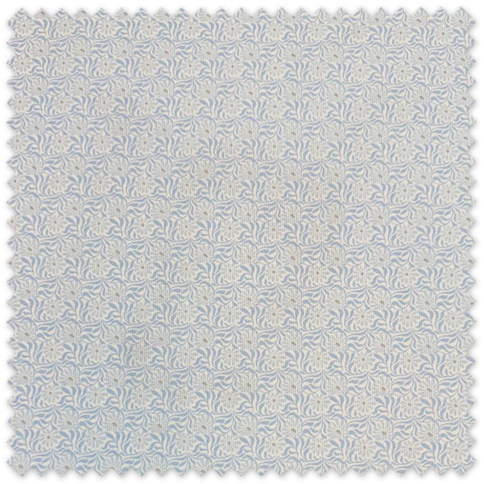 Tela Piqué Flores con Ondas Azul Bebé por metros, tejido infantil con relieve y estampado floral ideal para canastillas