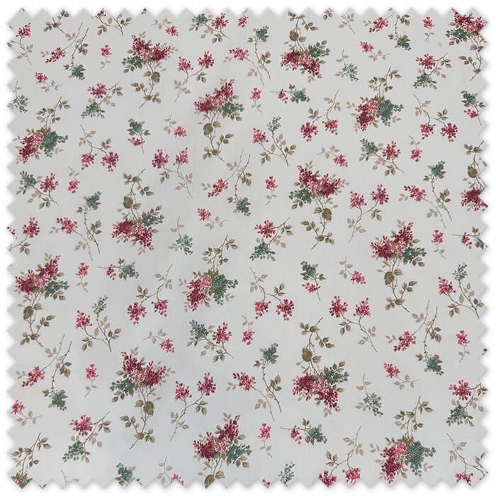 Tela Piqué Flores Verdes y Buganvilla por metros, tejido infantil con estampado floral ideal para vestidos, canastillas