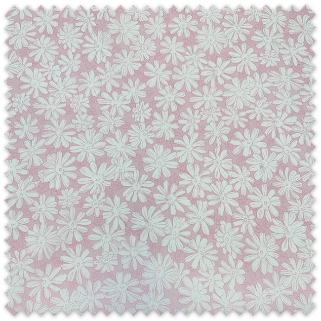 Tela Piqué Margaritas Rosa por metros, tejido infantil con relieve y estampado de margaritas ideal para vestidos