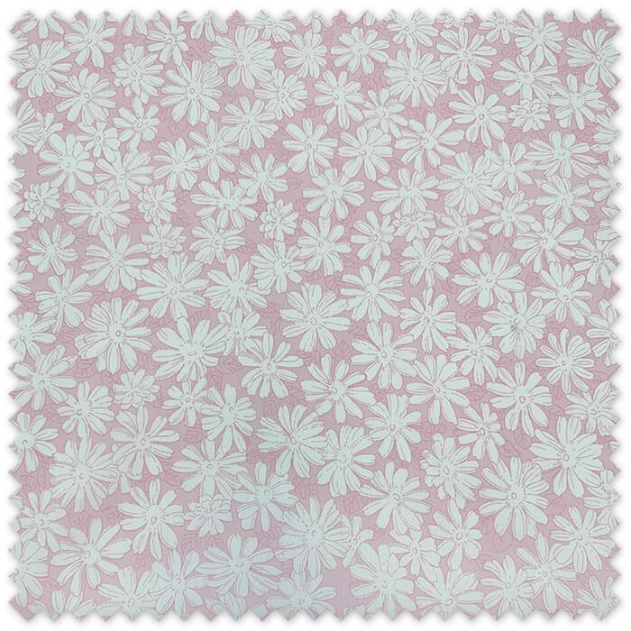 Tela Piqué Margaritas Rosa por metros, tejido infantil con relieve y estampado de margaritas ideal para vestidos