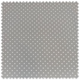 Tela Piqué Estrellas Fondo Gris por metros, tejido infantil con relieve y estampado de estrellas ideal para canastillas