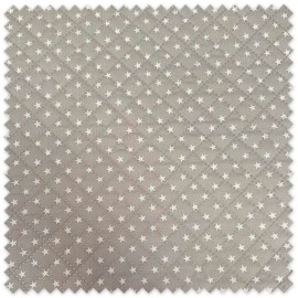 Tela de Piqué Acolchada Estrellas Fondo Gris | Suave, Cálida y Elegante para Bebé